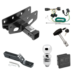 Trailer Tow Hitch For 07-18 Jeep Wrangler JK Except Right Hand Drive Deluxe Package Wiring 2" Ball and Lock Trailer Tow Hitch For 07-18 Jeep Wrangler JK Except Right Hand Drive Deluxe Package Wiring 2" Ball and Lock