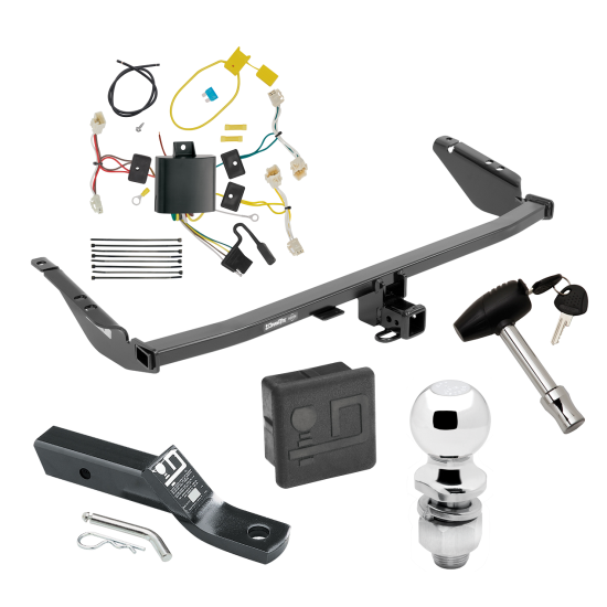 Custom Fit Trailer Hitch Wiring Harness (Plug & Play) 2" Drop Ball-Mount w/ Pin/Clip 2" Chrome Ball Security Lock Pin Rubber Hitch Plug Cover Installation Hardware Installation Instructions 76112 118648 23 63845 580407 7010 Draw-Tite Traile Trailer Tow Hitch For 15-20 Toyota Sienna Except SE Deluxe Package Wiring 2" Ball and Lock