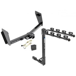 Trailer Tow Hitch w/ 4 Bike Rack For 15-21 Mitsubishi L200 Triton tilt away adult or child arms fold down carrier w/ Lock and Cover