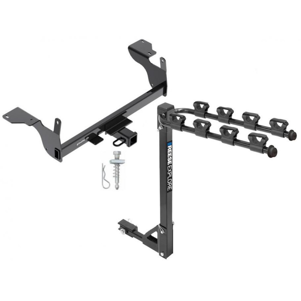 Custom Fit Trailer Hitch 4 Bike Carrier Installation Hardware Installation Instructions 76116 1393100G Draw-Tite Trailer Tow Hitch 4 Bike Rack 14-17 Volvo XC60 tilt away adult or child arms fold down carrier 14 15 16 17 2014 2015 2016 2017 Trailer Tow Hitch w/ 4 Bike Rack For 14-17 Volvo XC60 tilt away adult or child arms fold down carrier