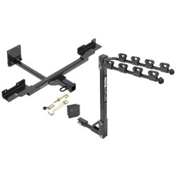 Trailer Tow Hitch w/ 4 Bike Rack For 12-19 Mercedes-Benz GLE350 ML350 tilt away adult or child arms fold down carrier w/ Lock and Cover Trailer Tow Hitch w/ 4 Bike Rack For 12-19 Mercedes-Benz GLE350 ML350 tilt away adult or child arms fold down carrier w/ Lock and Cover