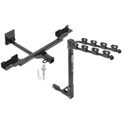 Trailer Tow Hitch w/ 4 Bike Rack For 12-19 Mercedes-Benz GLE350 ML350 tilt away adult or child arms fold down carrier Trailer Tow Hitch w/ 4 Bike Rack For 12-19 Mercedes-Benz GLE350 ML350 tilt away adult or child arms fold down carrier