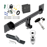 Custom Fit Trailer Hitch Wiring Harness (Requires Splicing) 2" Drop Ball-Mount w/ Pin/Clip 2" Chrome Ball Security Lock Pin Rubber Hitch Plug Cover Installation Hardware Installation Instructions 76143 119148 23 63845 580407 7010 Draw-Tite Trai Trailer Tow Hitch For 16-23 Tesla X Deluxe Package Wiring 2" Ball and Lock