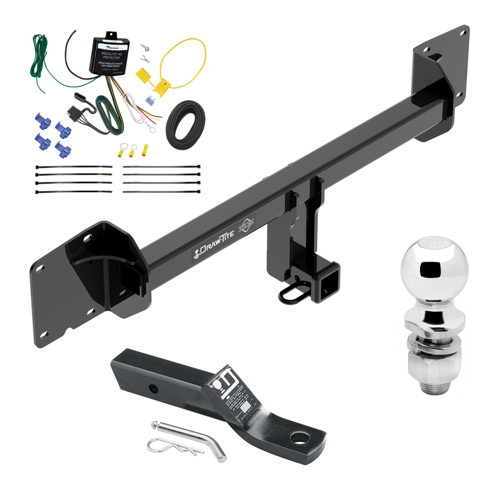 Custom Fit Trailer Hitch Wiring Harness (Requires Splicing) 2" Drop Ball-Mount w/ Pin/Clip 2" Chrome Ball Installation Hardware Installation Instructions 76143 119148 23 63845 Draw-Tite Trailer Tow Hitch 16-23 Tesla X Complete Package Wiring an Trailer Tow Hitch For 16-23 Tesla X Complete Package w/ Wiring and 2" Ball