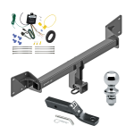 Custom Fit Trailer Hitch Wiring Harness (Requires Splicing) 2" Drop Ball-Mount w/ Pin/Clip 1-7/8" Chrome Ball Installation Hardware Installation Instructions 76183 119148 23 63816 Draw-Tite Trailer Tow Hitch 18-23 Audi Q5 18-22 SQ5 Complete Pack Trailer Tow Hitch For 18-24 Audi Q5 SQ5 Complete Package w/ Wiring and 1-7/8" Ball