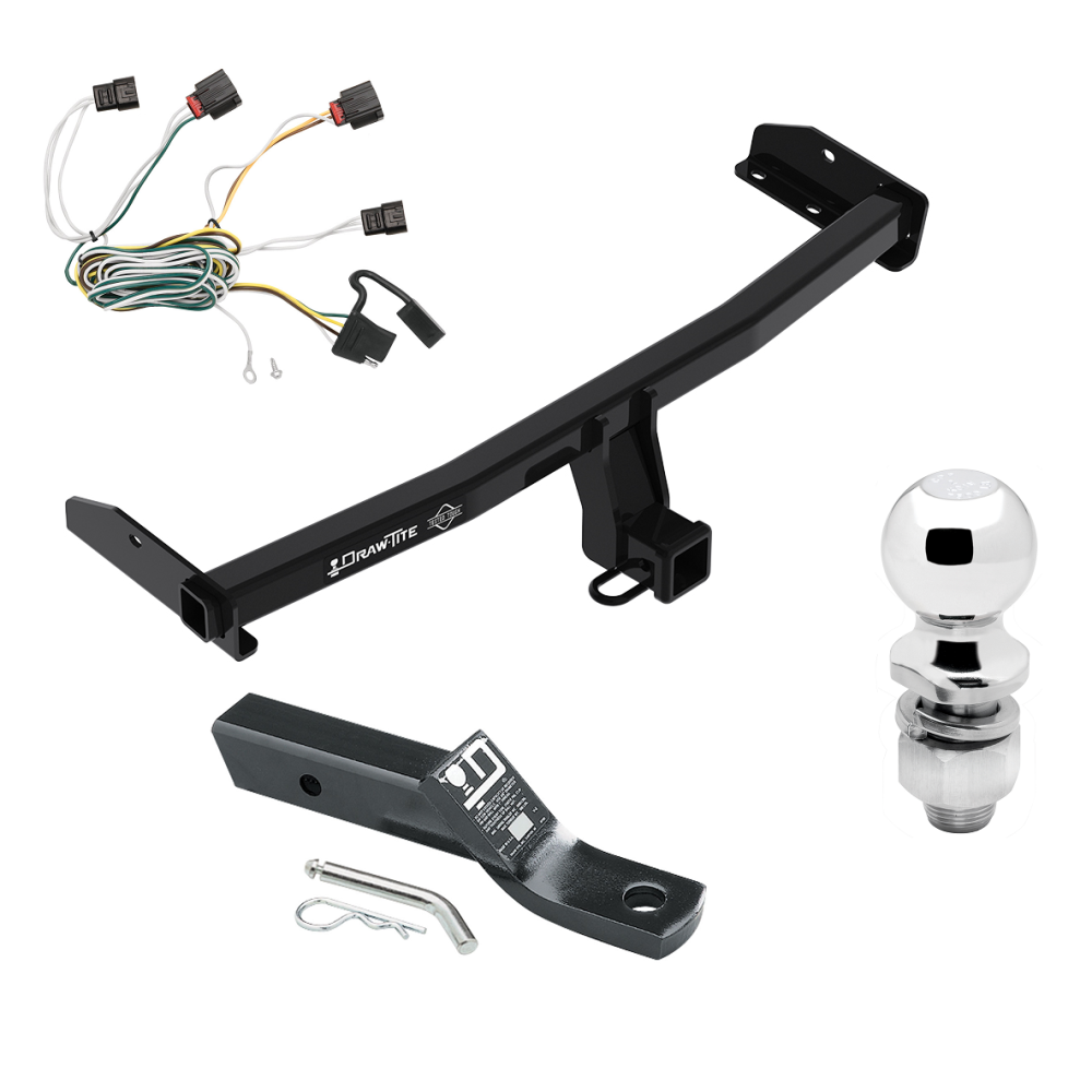 Custom Fit Trailer Hitch Wiring Harness (Plug & Play) 2" Drop Ball-Mount w/ Pin/Clip 2" Chrome Ball Installation Hardware Installation Instructions 76225 118495 23 63845 Draw-Tite Trailer Tow Hitch 2010 Dodge Journey Complete Package Wiring Trailer Tow Hitch For 2010 Dodge Journey Complete Package w/ Wiring and 2" Ball