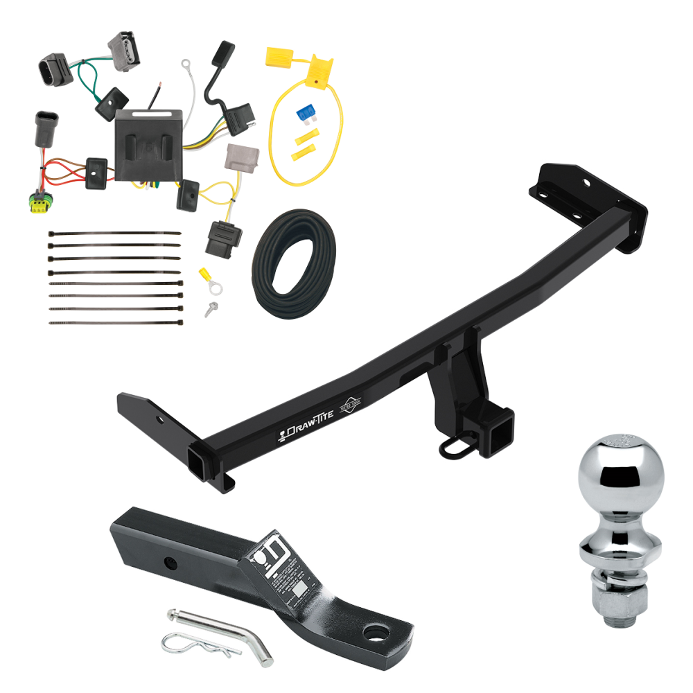 Custom Fit Trailer Hitch Wiring Harness (Plug & Play) 2" Drop Ball-Mount w/ Pin/Clip 1-7/8" Chrome Ball Installation Hardware Installation Instructions 76225 118536 23 63816 Draw-Tite Trailer Tow Hitch 11-20 Dodge Journey w/LED Taillights C Trailer Tow Hitch For 11-20 Dodge Journey w/LED Taillights Complete Package w/ Wiring and 1-7/8" Ball