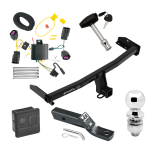 Custom Fit Trailer Hitch Wiring Harness (Plug & Play) 2" Drop Ball-Mount w/ Pin/Clip 2" Chrome Ball Security Lock Pin Rubber Hitch Plug Cover Installation Hardware Installation Instructions 76225 118567 23 63845 580407 7010 Draw-Tite Traile Trailer Tow Hitch For 12-20 Dodge Journey without LED Taillights Deluxe Package Wiring 2" Ball and Lock