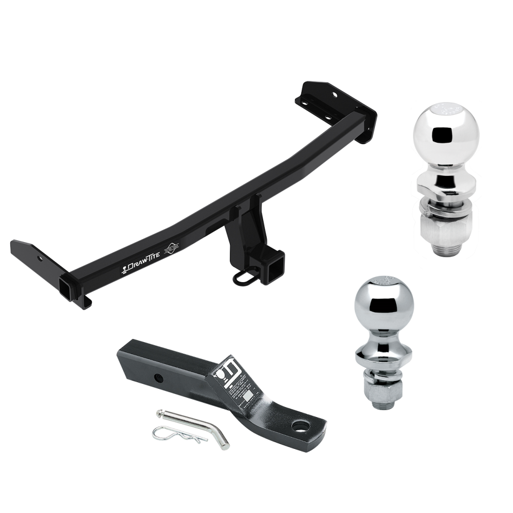 Custom Fit Trailer Hitch 2" Drop Ball-Mount w/ Pin/Clip 1-7/8" and 2" Chrome Ball Installation Hardware Installation Instructions 76225 23 63845 63816 Draw-Tite Trailer Tow Hitch 09-20 Dodge Journey Receiver 1-7/8" and 2" Ball 09 Trailer Tow Hitch For 09-20 Dodge Journey Receiver w/ 1-7/8" and 2" Ball