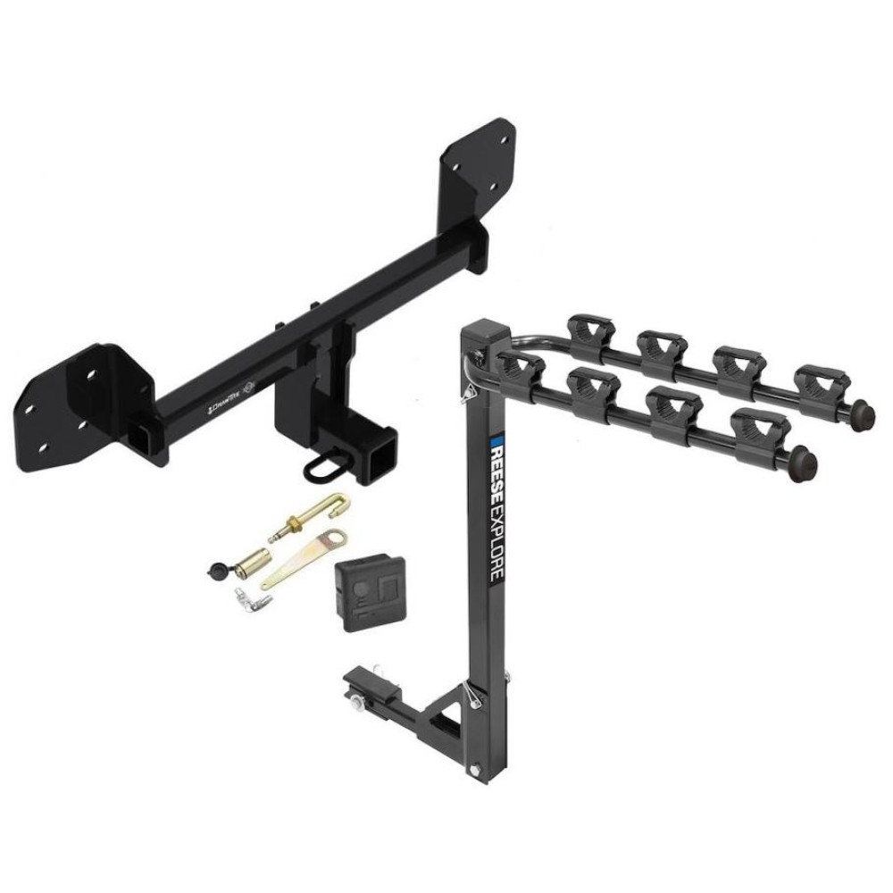 Custom Fit Trailer Hitch 4 Bike Carrier Security J-Pin Rubber Hitch Plug Cover Installation Hardware Installation Instructions 76227 1393100G 63201 7010 Draw-Tite Trailer Tow Hitch 4 Bike Rack 10-19 Subaru Outback Wagon Except Sport tilt away adult or ch Trailer Tow Hitch w/ 4 Bike Rack For 10-19 Subaru Outback Wagon Except Sport tilt away adult or child arms fold down carrier w/ Lock and Cover