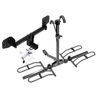 Trailer Tow Hitch For 10-19 Subaru Outback Wagon Except Sport Platform Style 2 Bike Rack w/ Anti Rattle Hitch Lock