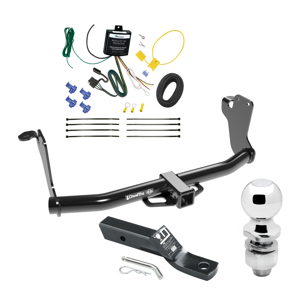 Custom Fit Trailer Hitch Wiring Harness (Requires Splicing) 2" Drop Ball-Mount w/ Pin/Clip 2" Chrome Ball Installation Hardware Installation Instructions 76244 119148 23 63845 Draw-Tite Trailer Tow Hitch 18-21 Mitsubushi Eclipse Cross Complete Trailer Tow Hitch For 18-21 Mitsubushi Eclipse Cross Complete Package w/ Wiring and 2" Ball