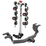 Trailer Tow Hitch For 19-24 Chevy Silverado 1500 GMC Sierra 1500 w/ 4 Bike Carrier Rack Trailer Tow Hitch For 19-24 Chevy Silverado 1500 GMC Sierra 1500 w/ 4 Bike Carrier Rack