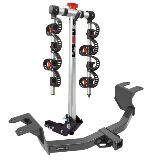 Trailer Tow Hitch For 19-24 Chevy Silverado 1500 GMC Sierra 1500 w/ 4 Bike Carrier Rack Trailer Tow Hitch For 19-24 Chevy Silverado 1500 GMC Sierra 1500 w/ 4 Bike Carrier Rack