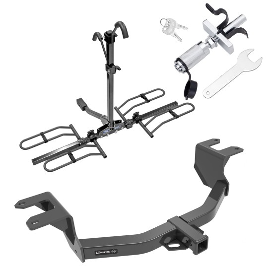 Trailer Tow Hitch For 19-24 Chevy Silverado 1500 GMC Sierra 1500 New Body Style Platform Style 2 Bike Rack w/ Anti Rattle Hitch Lock Trailer Tow Hitch For 19-24 Chevy Silverado 1500 GMC Sierra 1500 New Body Style Platform Style 2 Bike Rack w/ Anti Rattle Hitch Lock