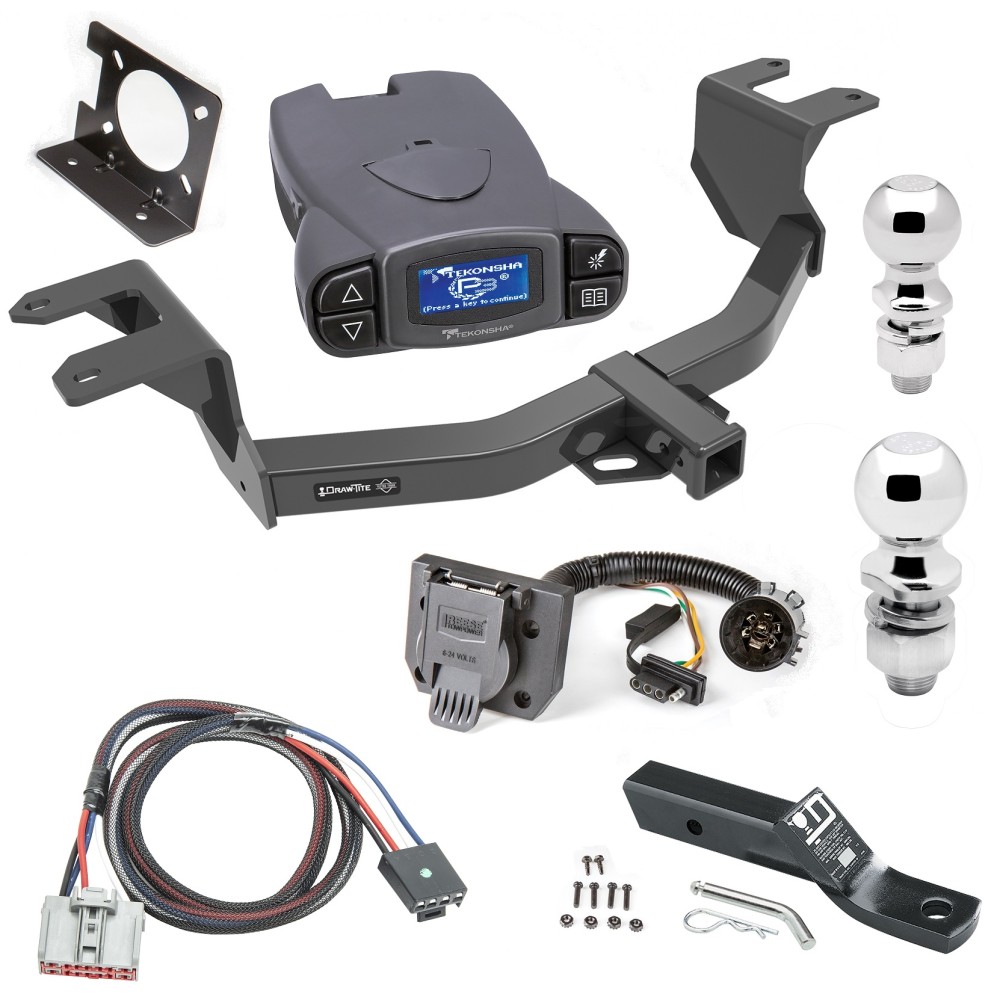 Custom Fit Trailer Hitch Wiring Harness (Plug & Play) Tekonsha Prodigy P3 Proportional Brake Control For 1-4 Axles Plug & Play Brake Control Wiring Adapter2" Drop Ball-Mount w/ Pin/Clip 2" and 2-5/16" Chrome Balls Installation Hardw Trailer Hitch Tow Package w/ Tekonsha P3 Brake Control For 19-23 Chevy GMC Silverado Sierra 1500 New Body Style w/ Wiring Dual 2" and 2- 5/16" Ball 2" Drop Mount Prodigy 7-Way Pin Blade RV Controller