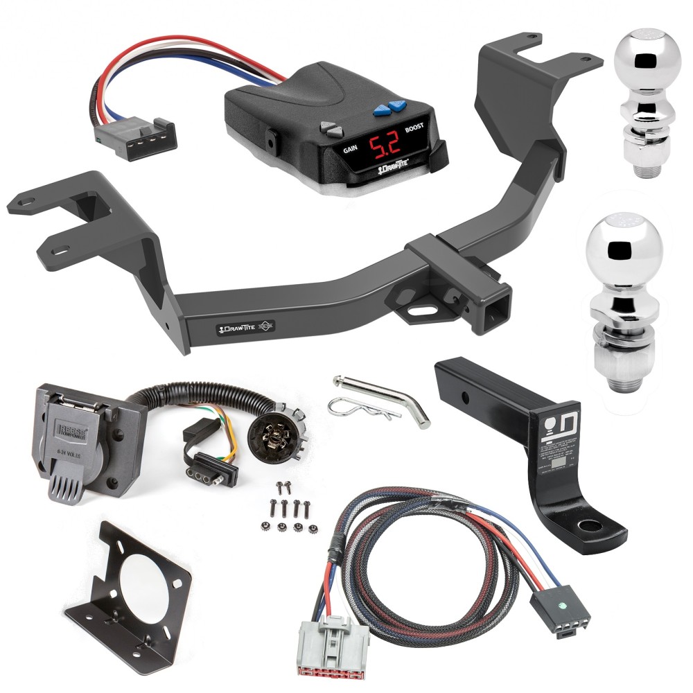 Custom Fit Trailer Hitch Wiring Harness (Plug & Play) Proportional Brake Control For 1-4 Axles Plug & Play Brake Control Wiring Adapter4" Drop Ball-Mount w/ Pin/Clip 2" and 2-5/16" Chrome Balls Installation Hardware Installation Ins Trailer Hitch Brake Control Package For 19-23 Chevy GMC Silverado Sierra 1500 New Body Style w/ Wiring Dual 2" and 2- 5/16" Ball 4" Drop Mount 7-Way Pin Blade RV Controller