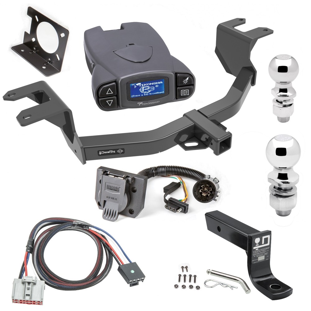 Custom Fit Trailer Hitch Wiring Harness (Plug & Play) Tekonsha Prodigy P3 Proportional Brake Control For 1-4 Axles Plug & Play Brake Control Wiring Adapter4" Drop Ball-Mount w/ Pin/Clip 2" and 2-5/16" Chrome Balls Installation Hardw Trailer Hitch Tow Package w/ Tekonsha P3 Brake Control For 19-23 Chevy GMC Silverado Sierra 1500 All Styles w/ Wiring Dual 2" and 2- 5/16" Ball 4" Drop Mount Prodigy 7-Way Pin Blade RV Controller