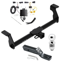 Trailer Tow Hitch For 20-22 Ford Escape Except Hybrid w/ Wiring and 2" Ball Chrome Ball Trailer Tow Hitch For 20-22 Ford Escape Except Hybrid w/ Wiring and 2" Ball Chrome Ball