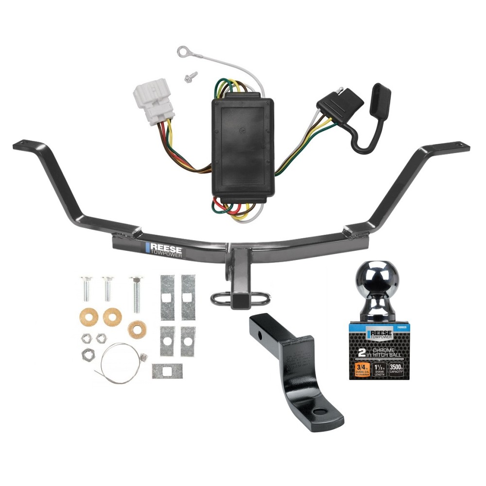 Custom Fit Trailer Hitch Wiring Harness (Plug & Play) 1-1/4" Drop Ball-Mount w/ Pin/Clip 2" Chrome Ball Installation Hardware Installation Instructions 77147 74704 3592011 7400820 Reese Trailer Tow Hitch 07-11 Honda CR-V Complete Package Wi Reese Trailer Tow Hitch For 07-11 Honda CR-V Complete Package w/ Wiring and 2" Ball