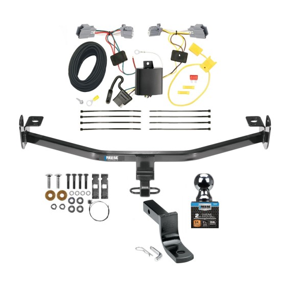 Reese Trailer Tow Hitch For 12-18 Ford Ford Focus Sedan Complete Package w/ Wiring and 2" Ball