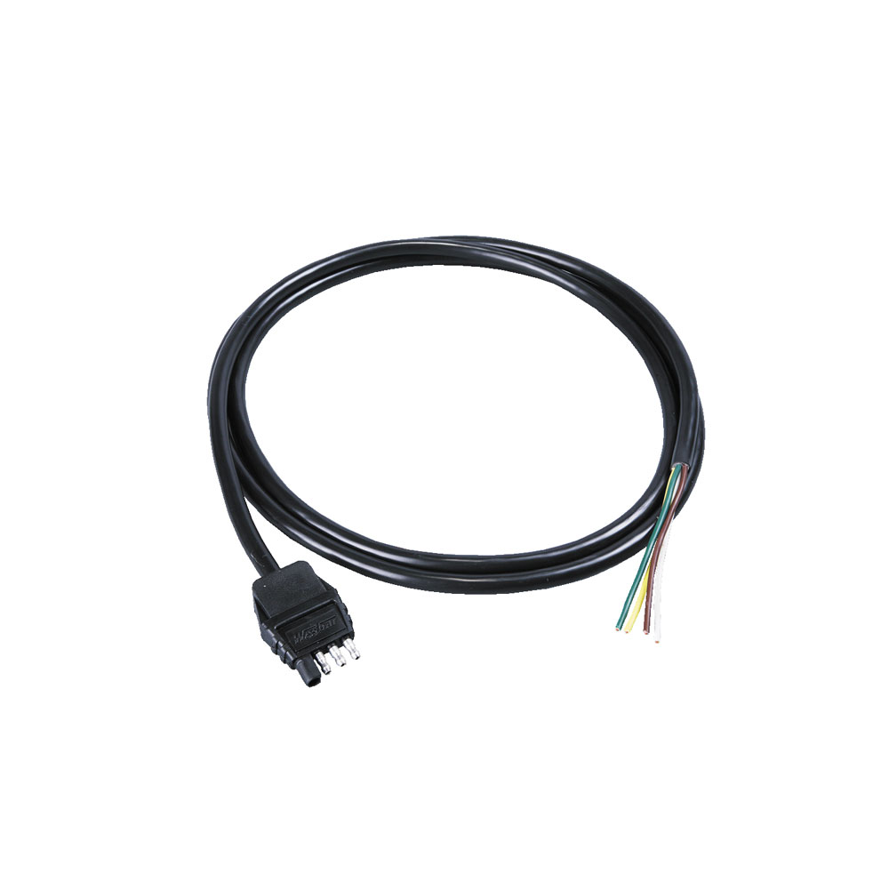 787270 Wesbar Trailer Wiring Connector 4-Way Flat Trailer End 10 ft. Length Wire 4-Flat Wiring Harness Tow Plug Kit Trailer End Connector, 10 ft Jacketed Cable