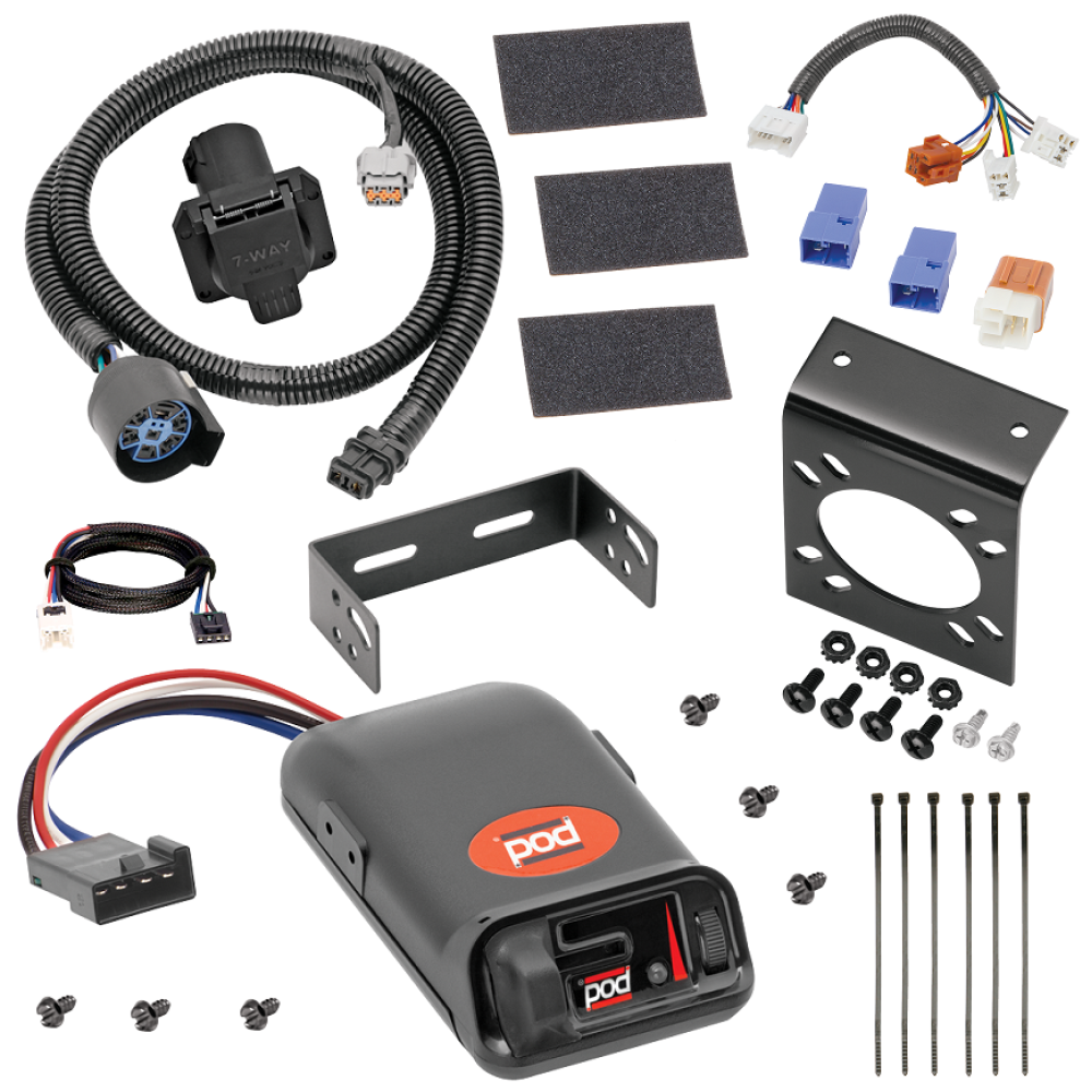 For 2005-2024 Nissan Frontier 7-Way RV Wiring kit by: Tekonsha For 2005-2024 Nissan Frontier 7-Way RV Wiring + Pro Series POD Brake Control + Plug & Play BC Adapter By Tekonsha