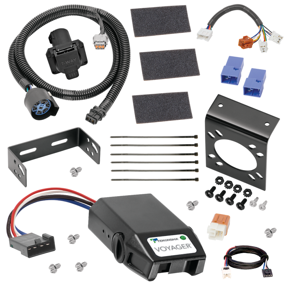 For 2005-2024 Nissan Frontier 7-Way RV Wiring kit by: Tekonsha For 2005-2024 Nissan Frontier 7-Way RV Wiring + Tekonsha Voyager Brake Control + Plug & Play BC Adapter By Tekonsha
