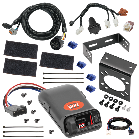 For 2013-2020 Nissan Pathfinder 7-Way RV Wiring + Pro Series POD Brake Control + Plug & Play BC Adapter By Tekonsha
