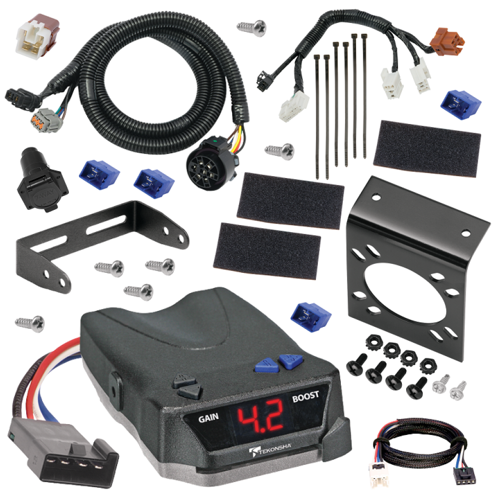 For 2013-2020 Nissan Pathfinder 7-Way RV Wiring kit by: Tekonsha For 2013-2020 Nissan Pathfinder 7-Way RV Wiring + Tekonsha BRAKE-EVN Brake Control + Plug & Play BC Adapter By Tekonsha