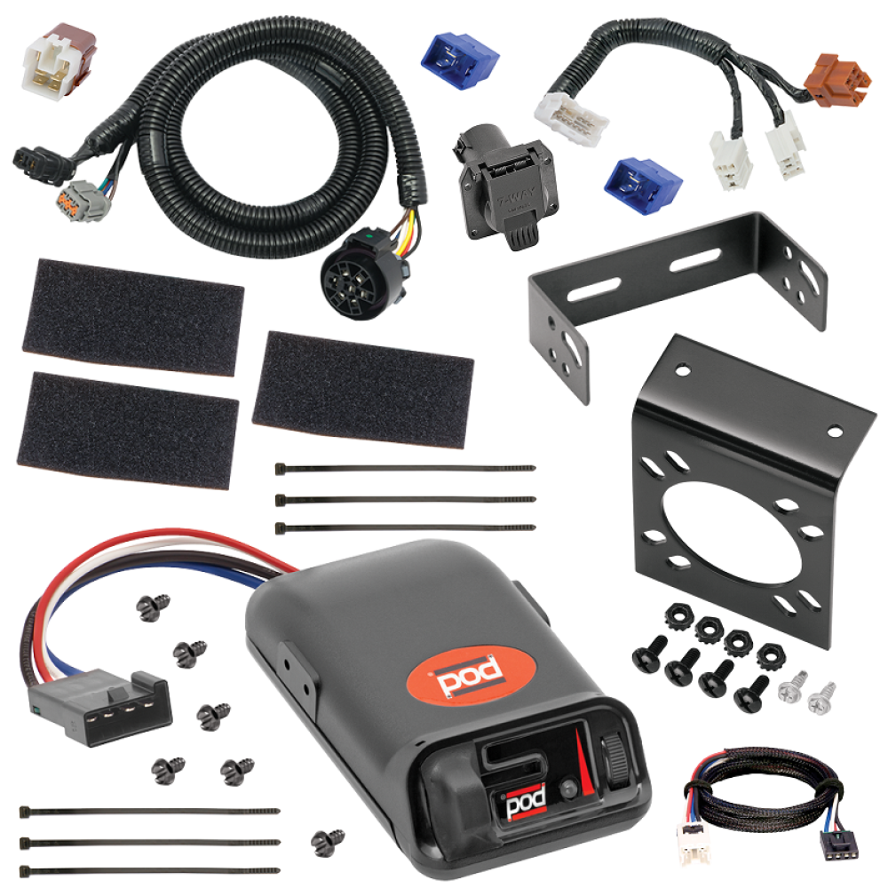 For 2005-2023 Nissan Frontier 7-Way RV Wiring kit by: Tekonsha For 2005-2023 Nissan Frontier 7-Way RV Wiring + Pro Series POD Brake Control + Plug & Play BC Adapter (For (Canada Only) Models) By Tekonsha