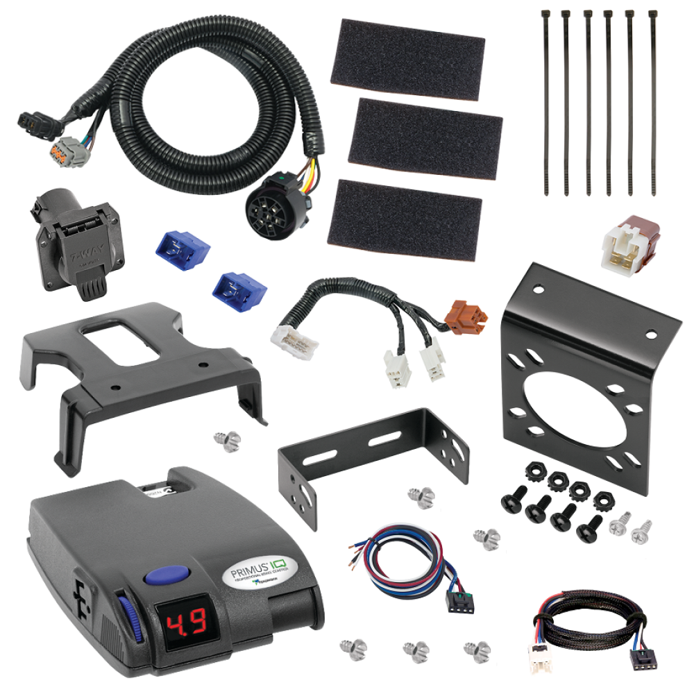 For 2005-2023 Nissan Frontier 7-Way RV Wiring + Tekonsha Primus IQ Brake Control + Plug & Play BC Adapter (For (Canada Only) Models) By Tekonsha