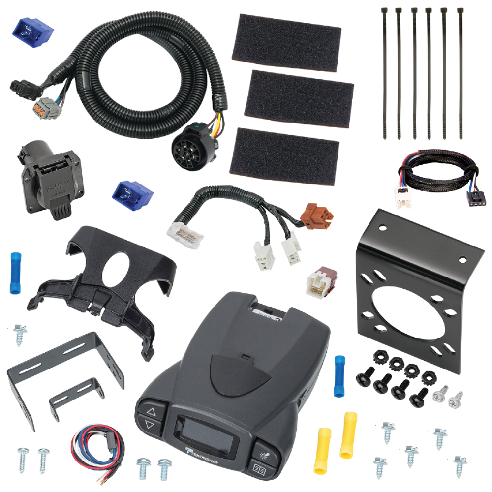 For 2005-2023 Nissan Frontier 7-Way RV Wiring kit by: Tekonsha For 2005-2023 Nissan Frontier 7-Way RV Wiring + Tekonsha Prodigy P3 Brake Control + Plug & Play BC Adapter (For (Canada Only) Models) By Tekonsha