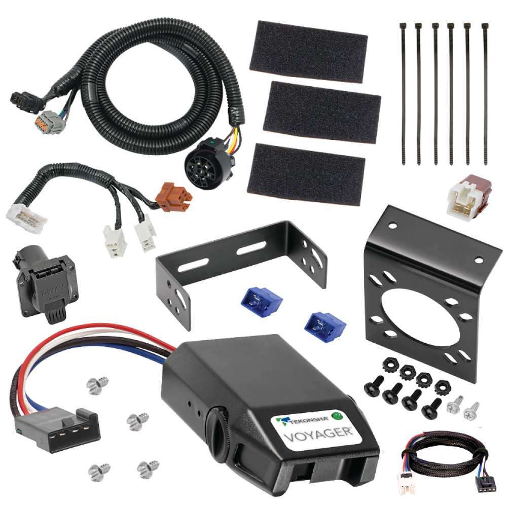 For 2005-2023 Nissan Frontier 7-Way RV Wiring kit by: Tekonsha For 2005-2023 Nissan Frontier 7-Way RV Wiring + Tekonsha Voyager Brake Control + Plug & Play BC Adapter (For (Canada Only) Models) By Tekonsha