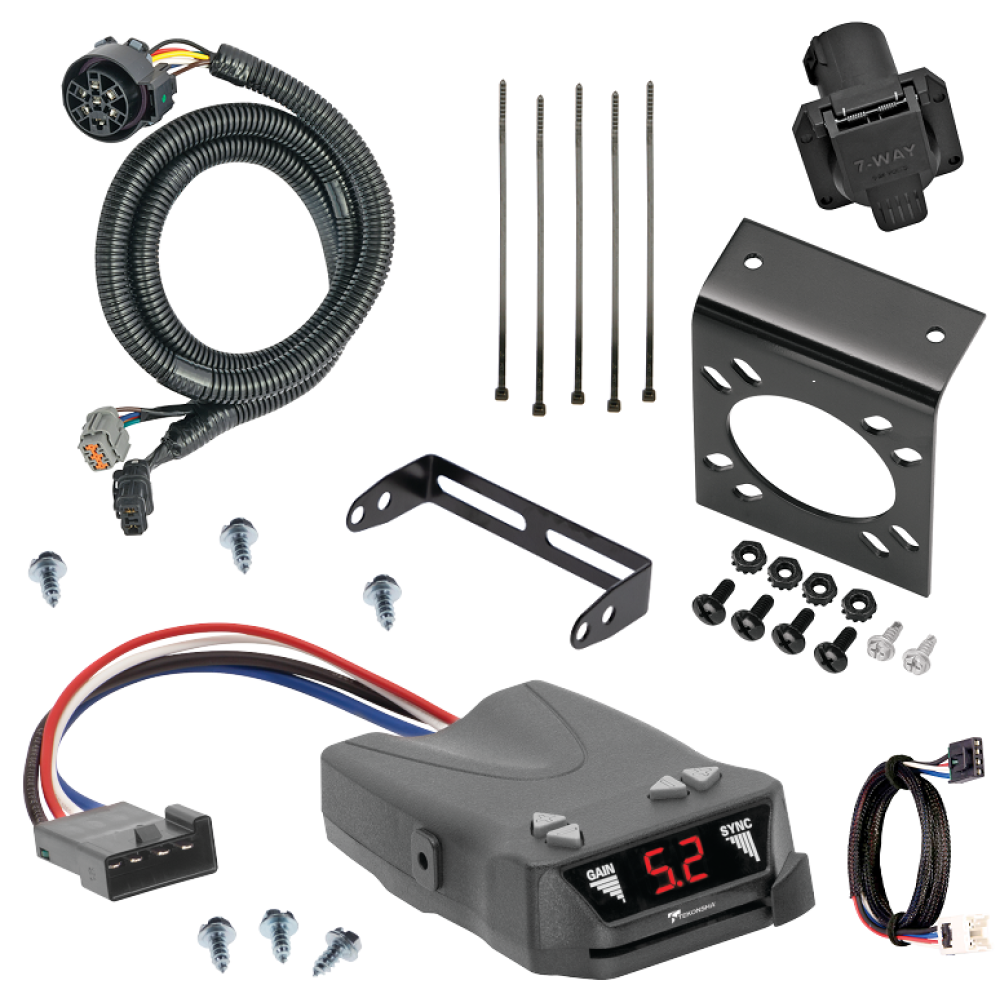 For 2005-2024 Nissan Frontier 7-Way RV Wiring + Tekonsha Brakeman IV Brake Control + Plug & Play BC Adapter (For w/Factory Tow Package (Canada Only) Models) By Tekonsha
