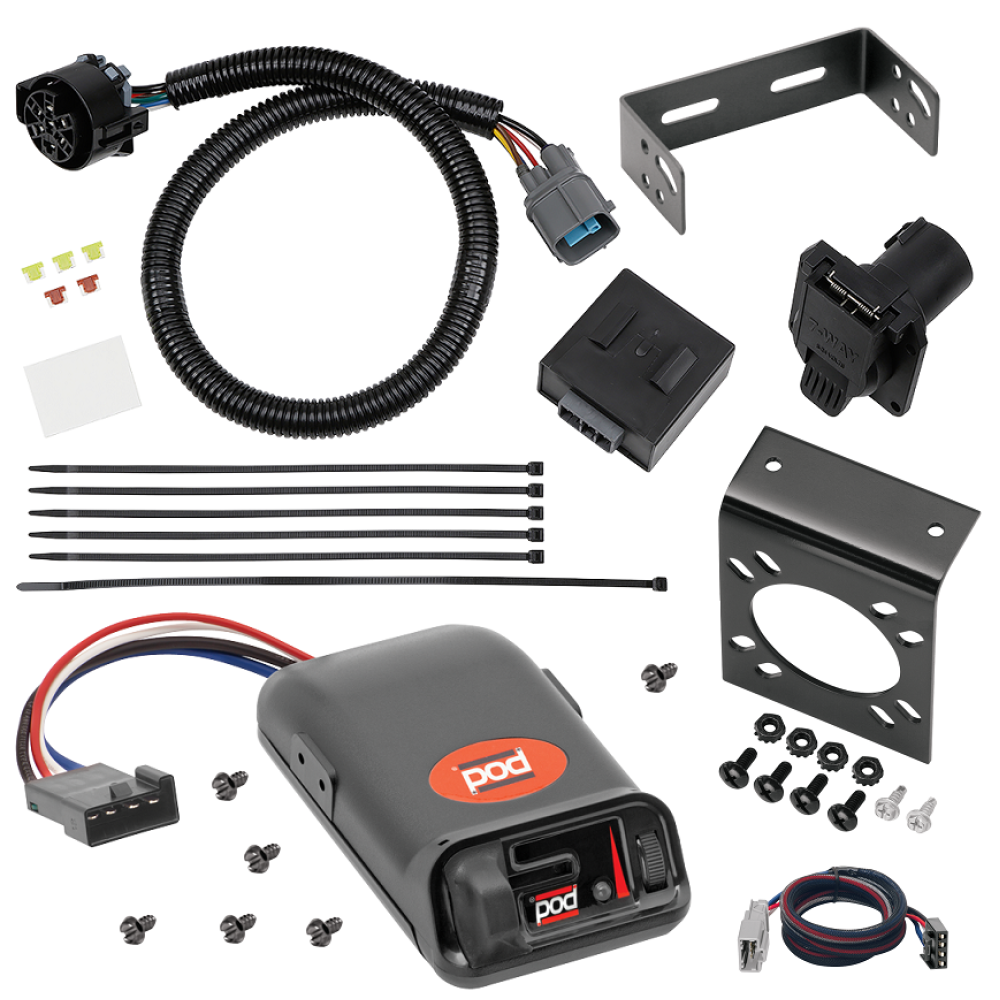 For 2017-2024 Honda Ridgeline 7-Way RV Wiring kit by: Tekonsha For 2017-2024 Honda Ridgeline 7-Way RV Wiring + Pro Series POD Brake Control + Plug & Play BC Adapter (For All Styles Models) By Tekonsha