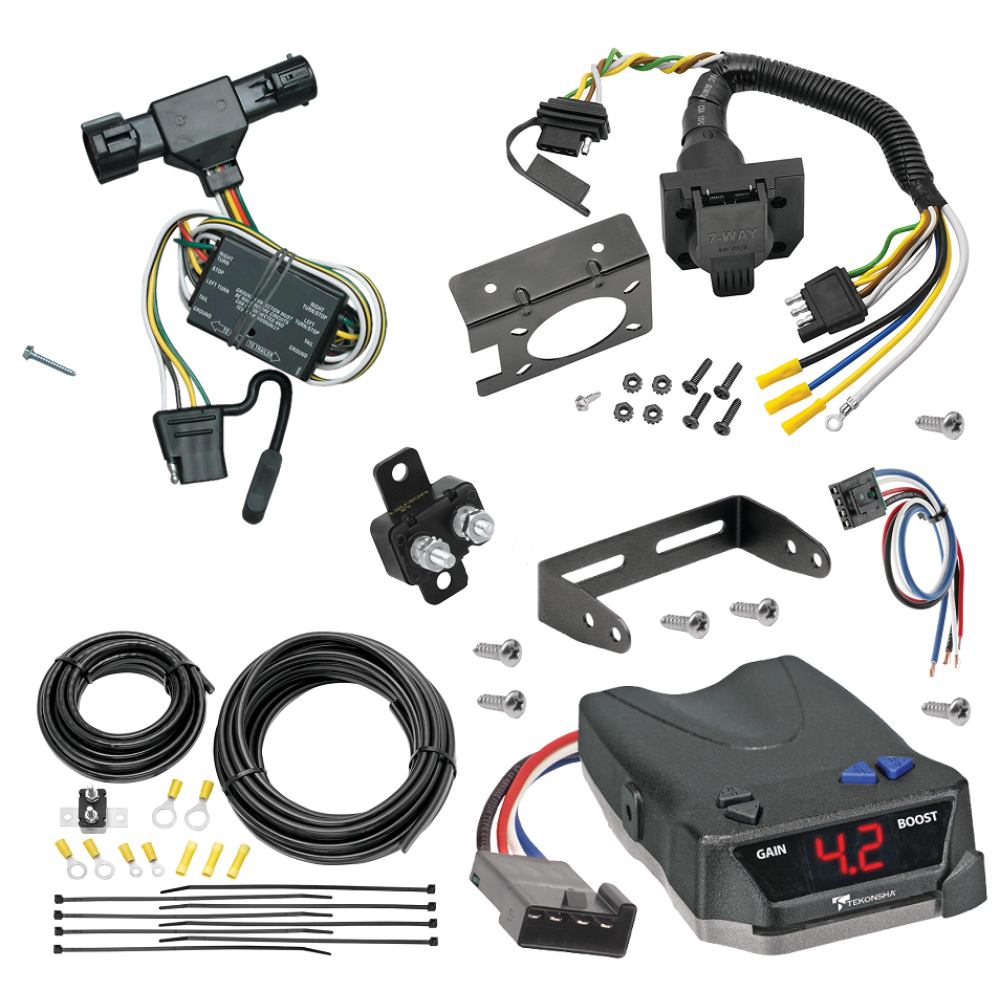 For 1993-1999 Ford Ranger 7-Way RV Wiring kit by: Tekonsha For 1993-1999 Ford Ranger 7-Way RV Wiring + Tekonsha BRAKE-EVN Brake Control + Generic BC Wiring Adapter By Tekonsha