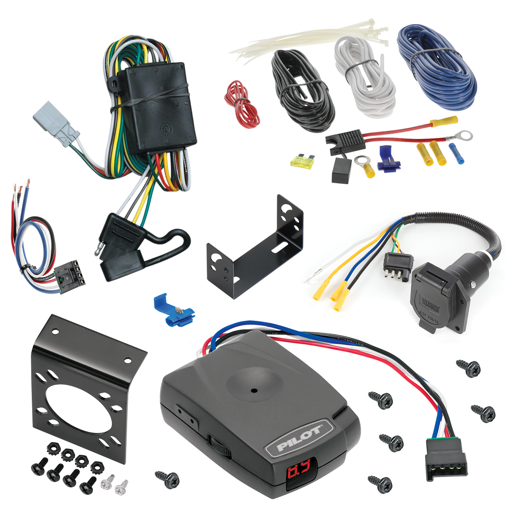 For 2003-2008 Honda Pilot 7-Way RV Wiring kit by: Tekonsha For 2003-2008 Honda Pilot 7-Way RV Wiring + Pro Series Pilot Brake Control + Generic BC Wiring Adapter By Tekonsha