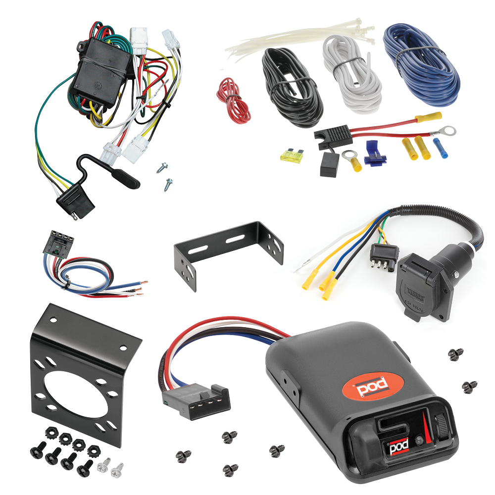 For 1997-2003 Infiniti QX4 7-Way RV Wiring kit by: Tekonsha For 1997-2003 Infiniti QX4 7-Way RV Wiring + Pro Series POD Brake Control + Generic BC Wiring Adapter By Tekonsha