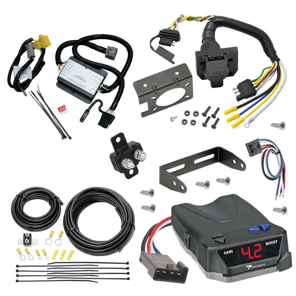 For 2000-2000 Toyota Tundra 7-Way RV Wiring kit by: Tekonsha For 2000-2000 Toyota Tundra 7-Way RV Wiring + Tekonsha BRAKE-EVN Brake Control + Generic BC Wiring Adapter By Tekonsha
