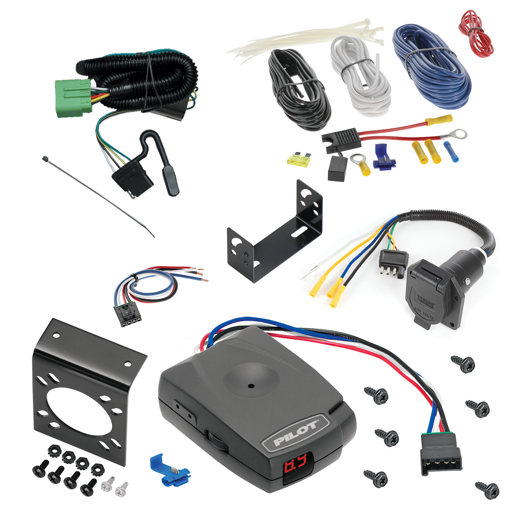 For 1999-2004 Jeep Grand Cherokee 7-Way RV Wiring kit by: Tekonsha For 1999-2004 Jeep Grand Cherokee 7-Way RV Wiring + Pro Series Pilot Brake Control + Generic BC Wiring Adapter By Tekonsha