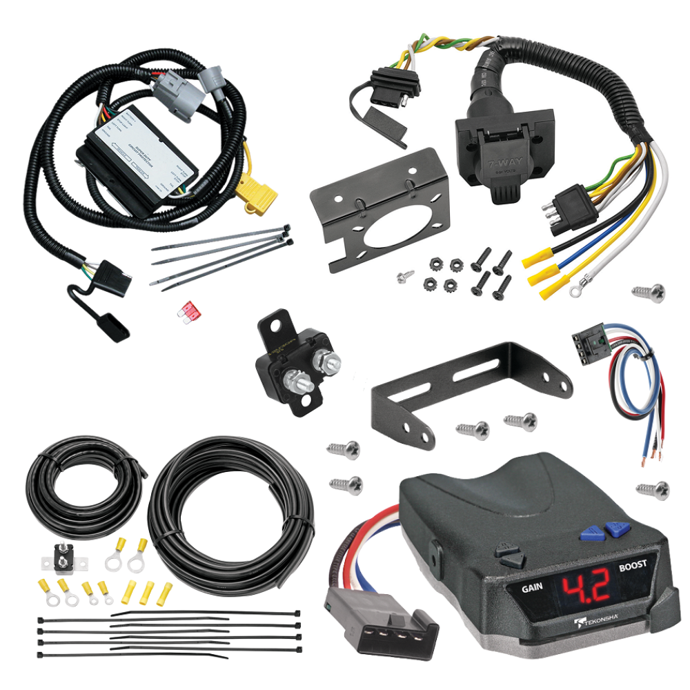 For 2001-2002 Toyota Tundra 7-Way RV Wiring kit by: Tekonsha For 2001-2002 Toyota Tundra 7-Way RV Wiring + Tekonsha BRAKE-EVN Brake Control + Generic BC Wiring Adapter By Tekonsha