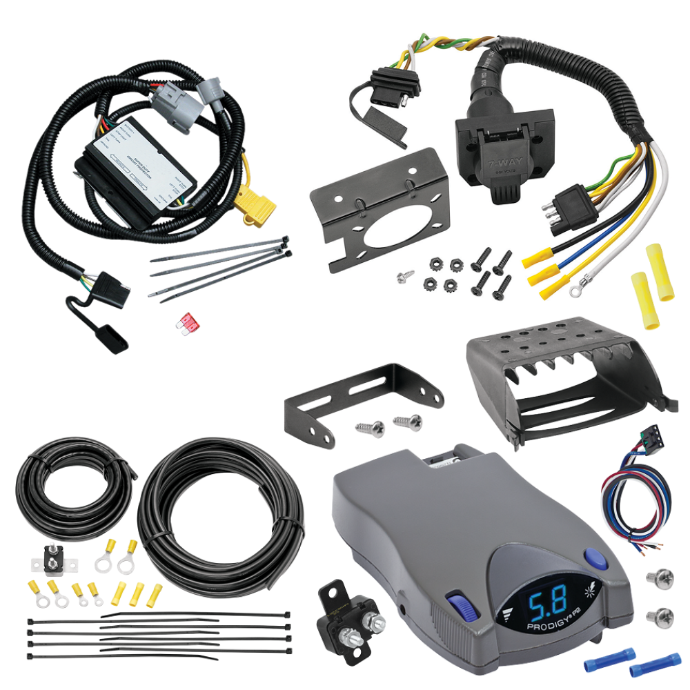 For 2001-2002 Toyota Tundra 7-Way RV Wiring kit by: Tekonsha For 2001-2002 Toyota Tundra 7-Way RV Wiring + Tekonsha Prodigy P2 Brake Control By Tekonsha