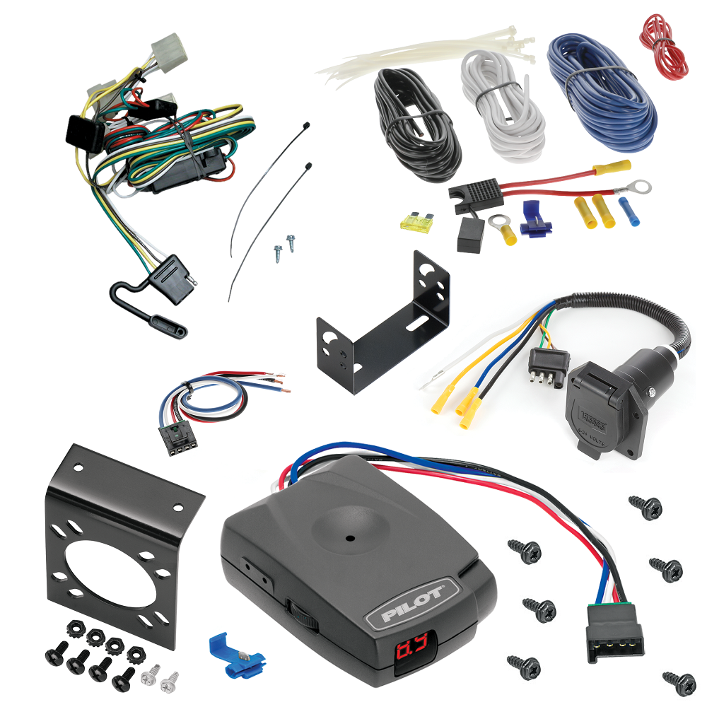 For 1995-2004 Toyota Tacoma 7-Way RV Wiring kit by: Tekonsha For 1995-2004 Toyota Tacoma 7-Way RV Wiring + Pro Series Pilot Brake Control + Generic BC Wiring Adapter (For (App. starts 1995-1/2) Models) By Tekonsha