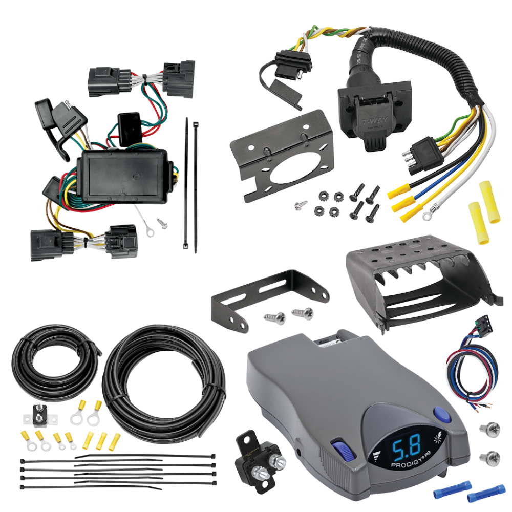 For 2006-2010 Jeep Commander 7-Way RV Wiring + Tekonsha Prodigy P2 Brake Control By Tekonsha
