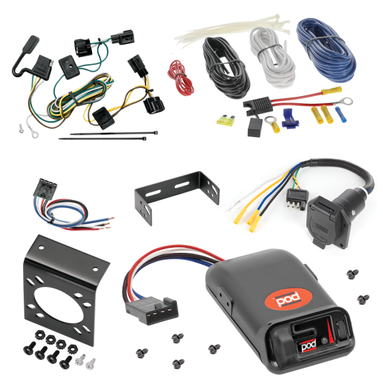 For 1998-2006 Jeep Wrangler 7-Way RV Wiring kit by: Tekonsha For 1998-2006 Jeep Wrangler 7-Way RV Wiring + Pro Series POD Brake Control + Generic BC Wiring Adapter By Tekonsha