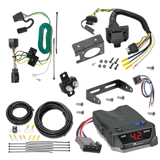 For 2007-2017 Jeep Wrangler 7-Way RV Wiring + Tekonsha BRAKE-EVN Brake Control + Generic BC Wiring Adapter (Excludes: w/Right Hand Drive & Limited Edition Models) By Tekonsha