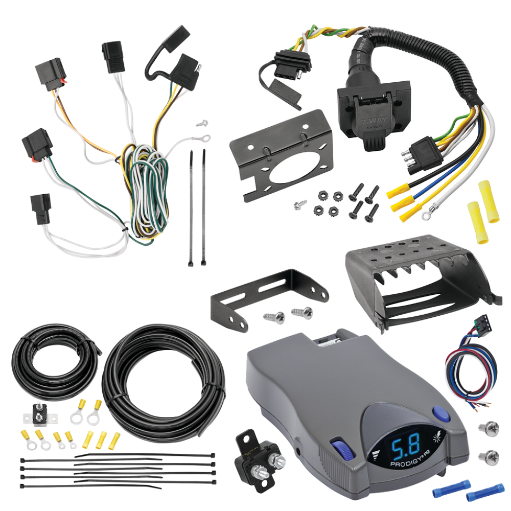 For 2007-2010 Jeep Grand Cherokee 7-Way RV Wiring kit by: Tekonsha For 2007-2010 Jeep Grand Cherokee 7-Way RV Wiring + Tekonsha Prodigy P2 Brake Control By Tekonsha