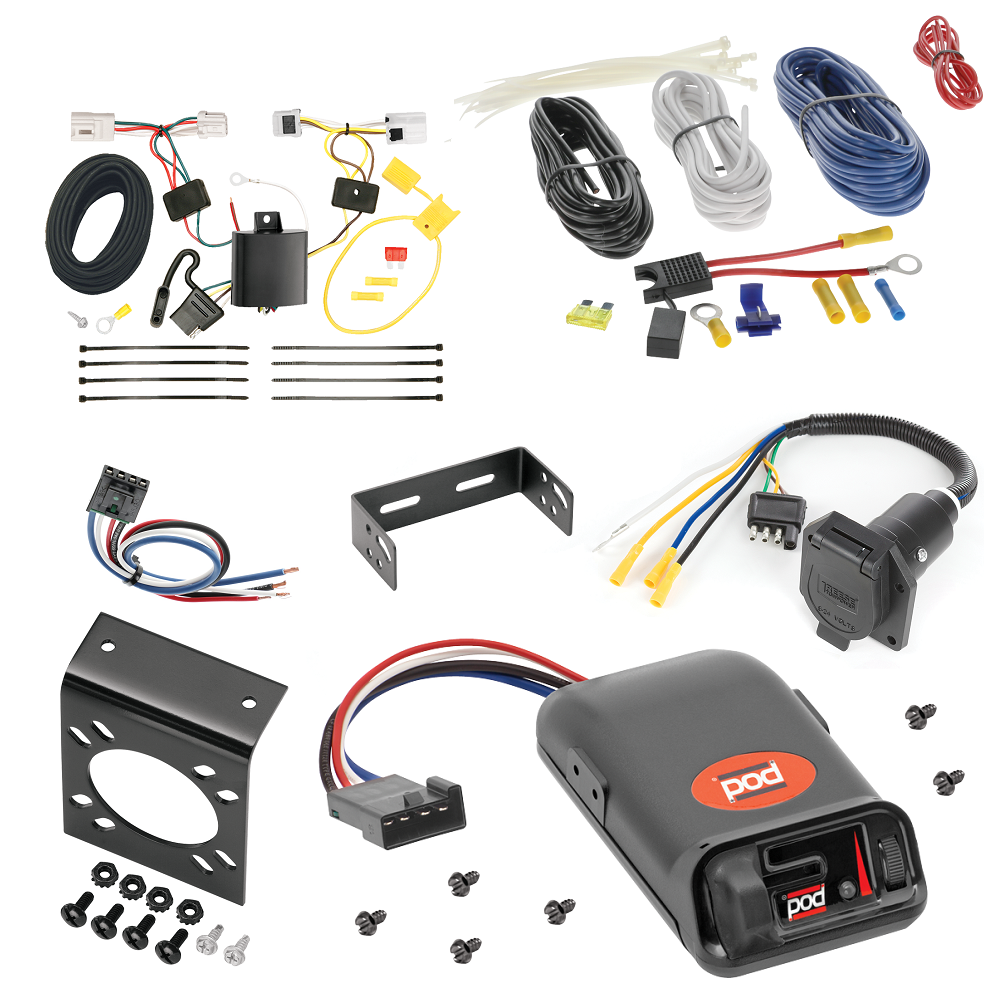 For 2014-2020 Nissan Rogue 7-Way RV Wiring kit by: Tekonsha For 2014-2020 Nissan Rogue 7-Way RV Wiring + Pro Series POD Brake Control + Generic BC Wiring Adapter (Excludes: Sport Models) By Tekonsha