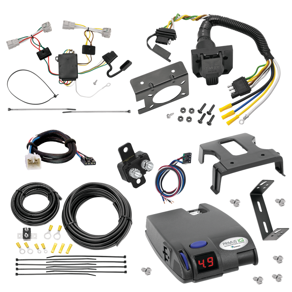 For 2005-2015 Toyota Tacoma 7-Way RV Wiring kit by: Tekonsha For 2005-2015 Toyota Tacoma 7-Way RV Wiring + Tekonsha Primus IQ Brake Control + Plug & Play BC Adapter By Tekonsha